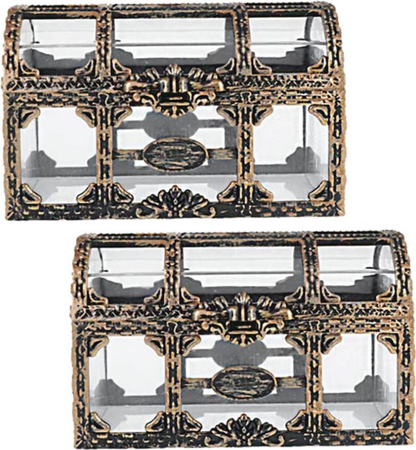Transparent Pirate Treasure Box Rectangular 2 Pcs