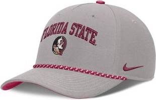 Nike Gray Florida State Seminoles Primetime Rise Rope Adjustable Hat - Gray