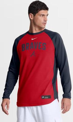 Nike Raglan Dri-Fit Sweatshirt - Red