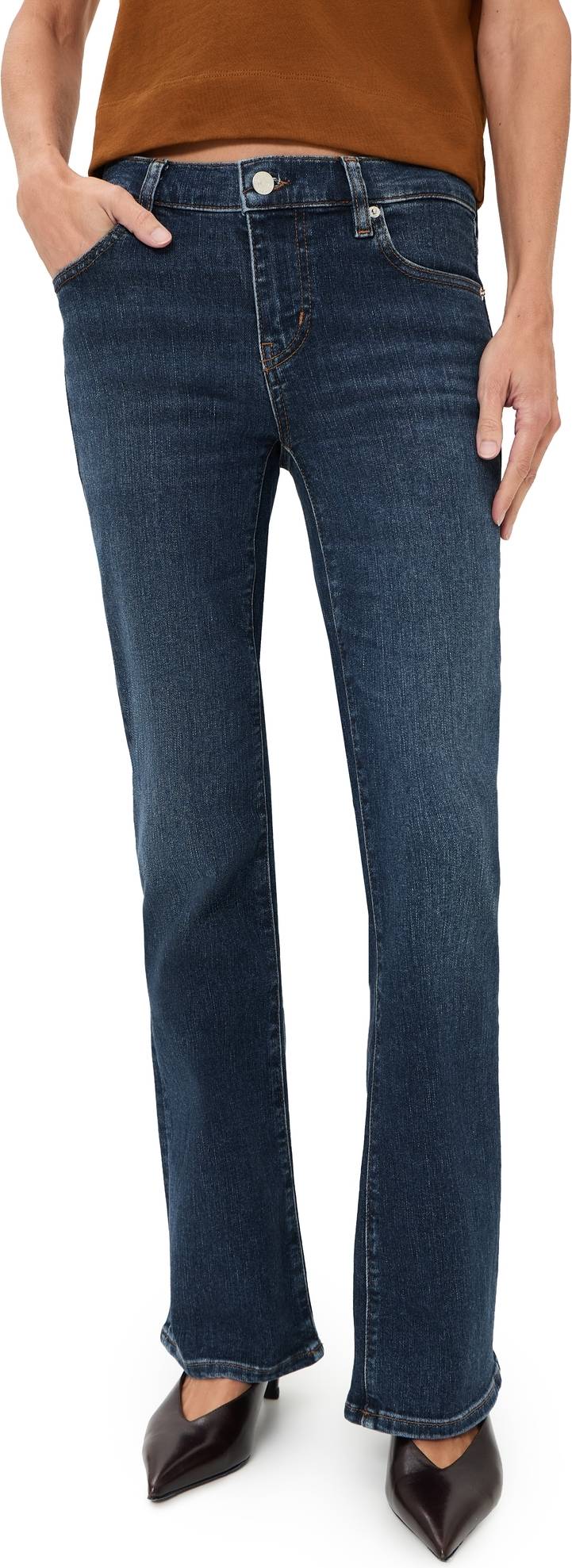 Frame The Rodeo Low Rise Bootcut Jeans Showdown