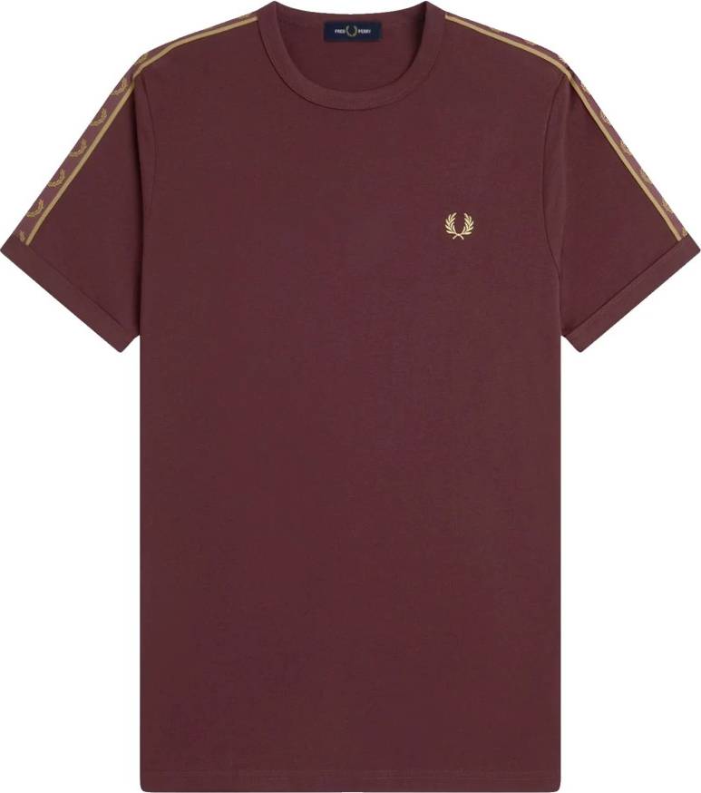 Fred Perry Contrast Tape Ringer T-Shirt - Rouge