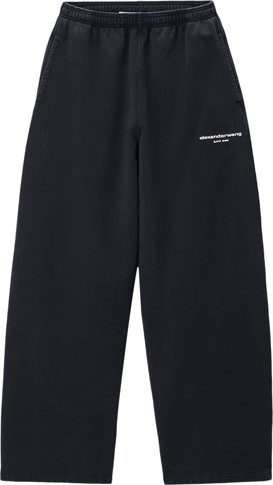 Alexander Wang Logo Print Mid-Rise Relaxed Sweatpant - Sort