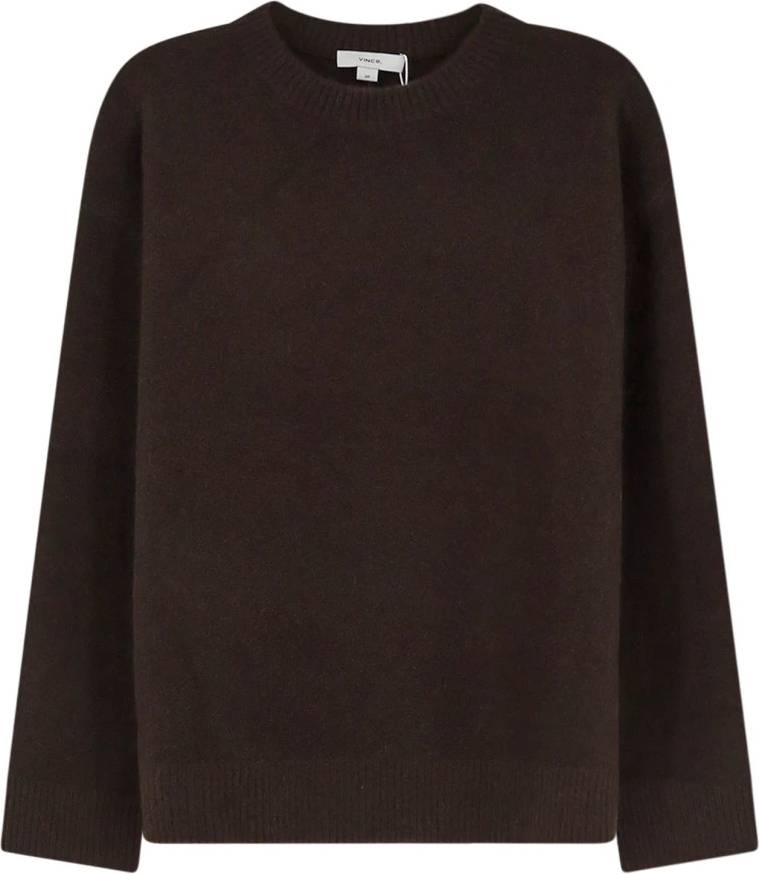 Vince Ribstrikket Sweater Med Rund Hals - Brun