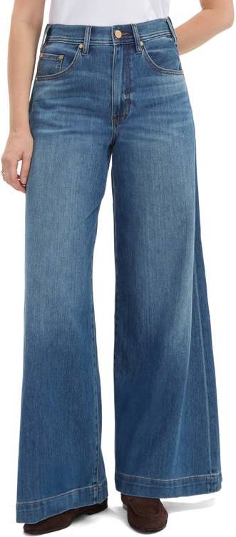 High Rise Wide Leg Jeans Autumn Fade
