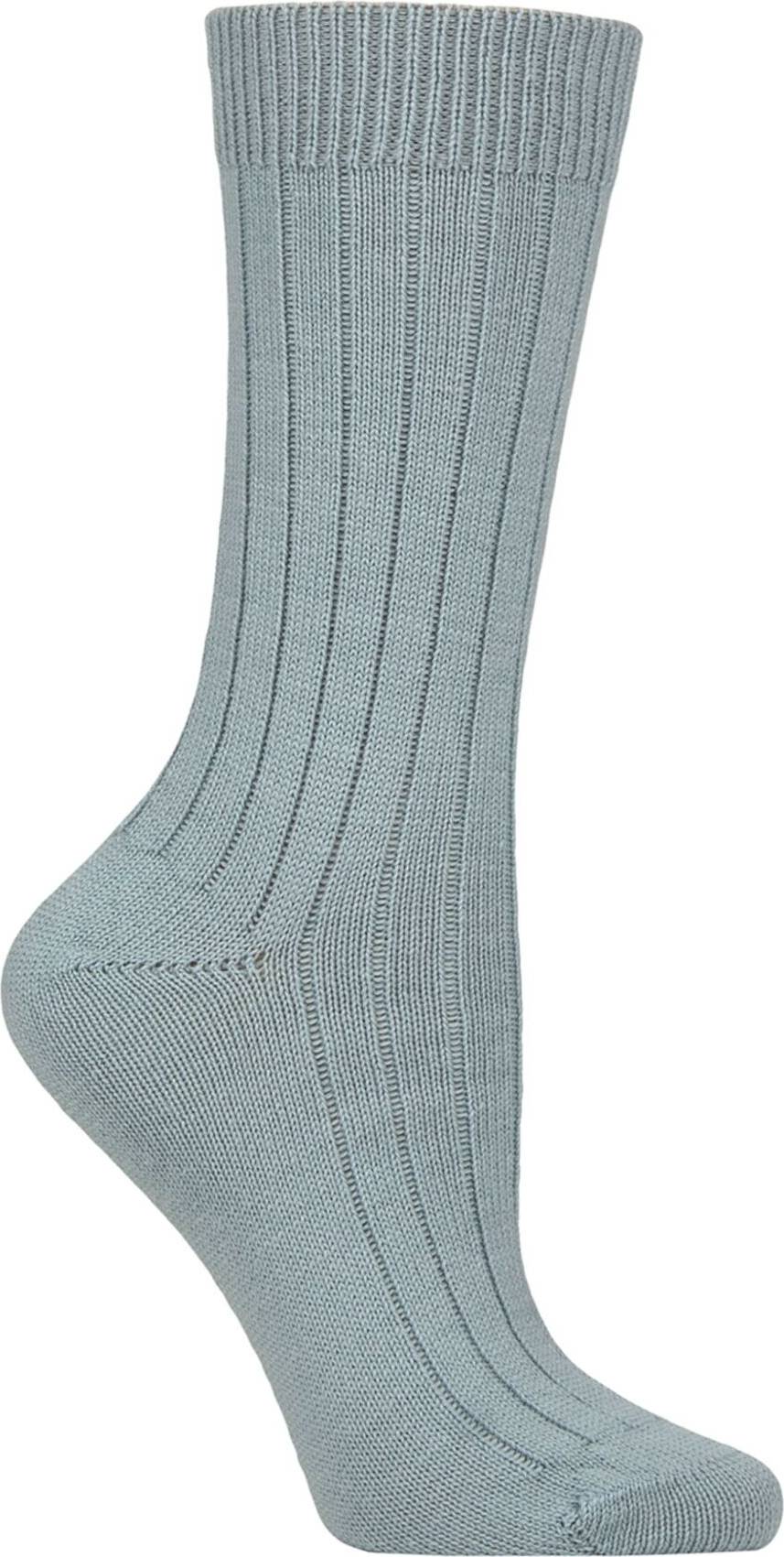 Rachel Rib Merino Wool Socks - Blue