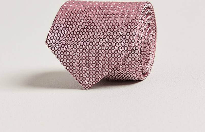 Jacquard Silk Tie Rosa