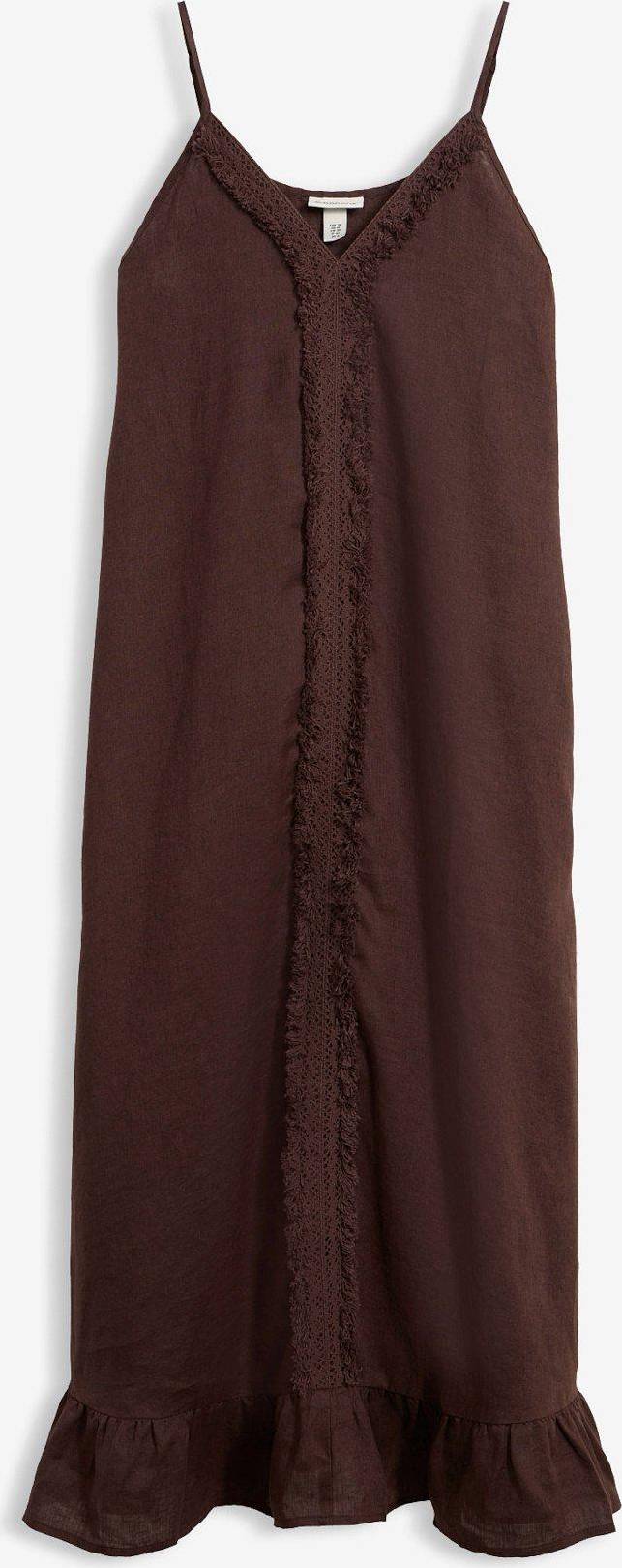 Bonprix Robe Longue 100% Lin