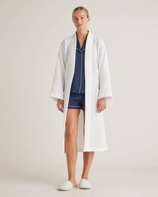 Quince Quince Turkish Waffle Robe - White