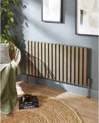 Bronze Double Panel Horizontal Aluminium Radiator