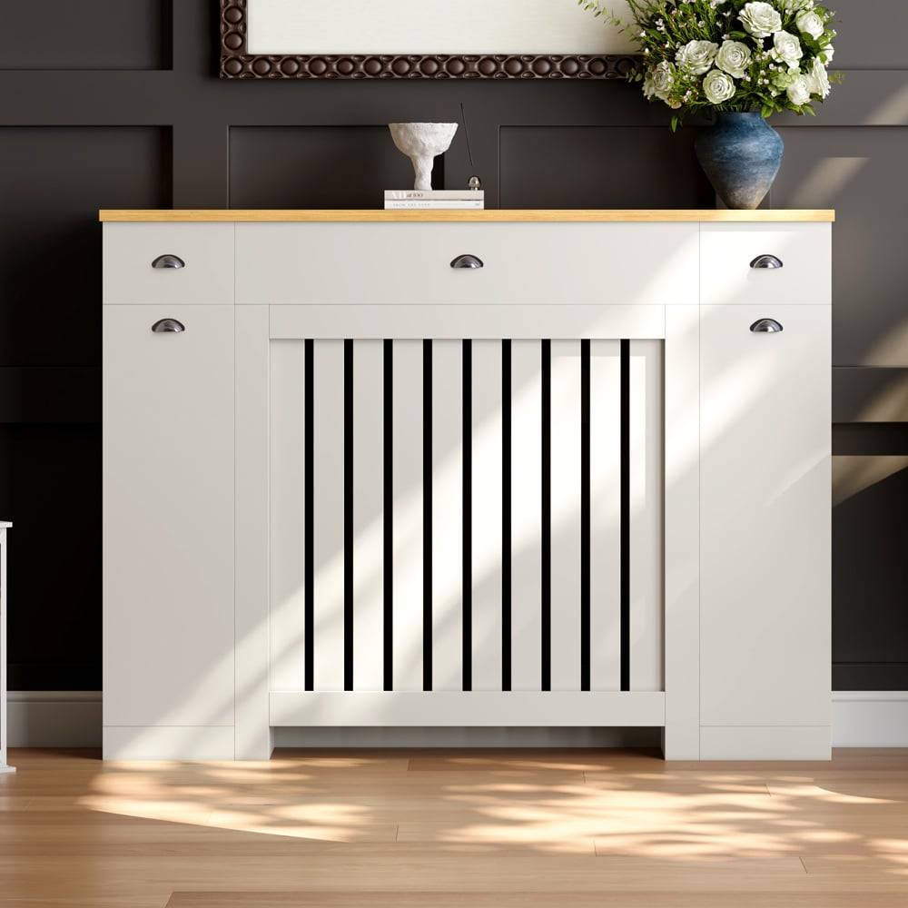 Vale Designs Linwood Cream Radiator Cover Storage