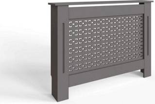 Grey radiator covers B&Q Grey Radiator Cover Geometric Pattern