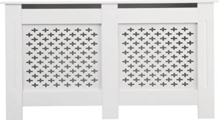 AVC Designs Small Medium Large MDF White Grey Pattern Radiator Cover