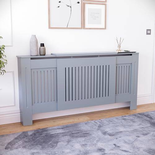 Vida Designs Chelsea Radiator Cover Grey Adjustable