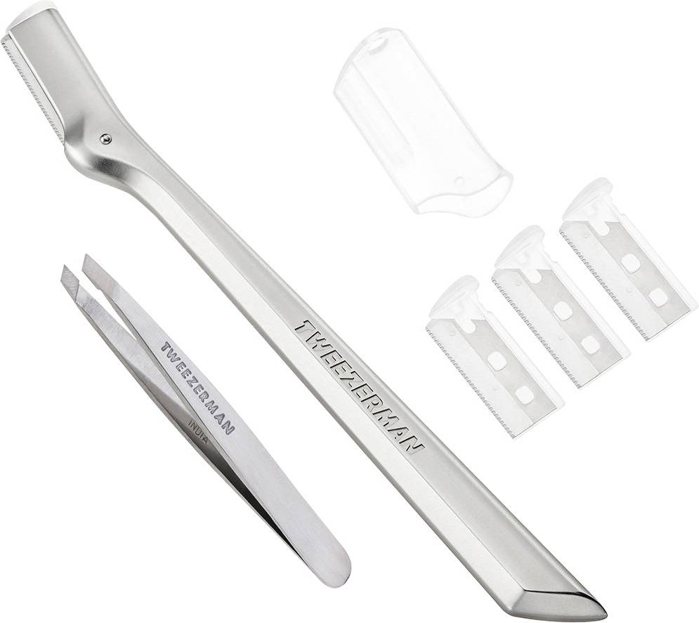 Tweezerman Brow Razor Mini Slant Tweezer Set