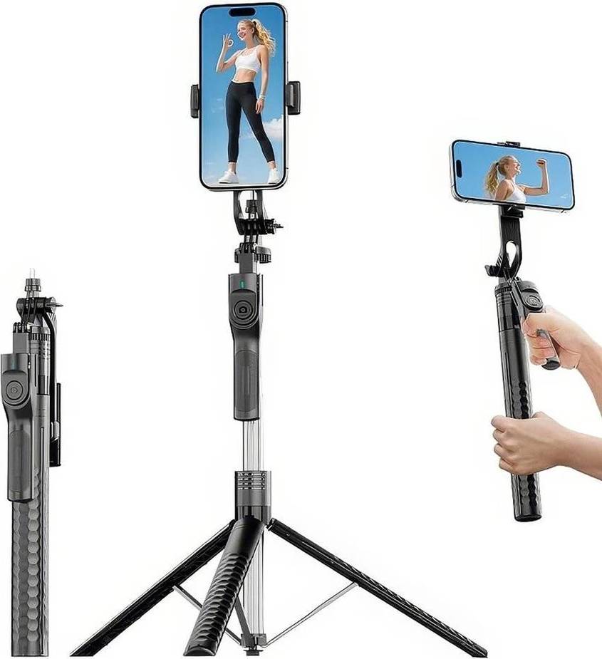 NESTLUNE Selfie Stick Tripod 72 Inch 360° Rotation