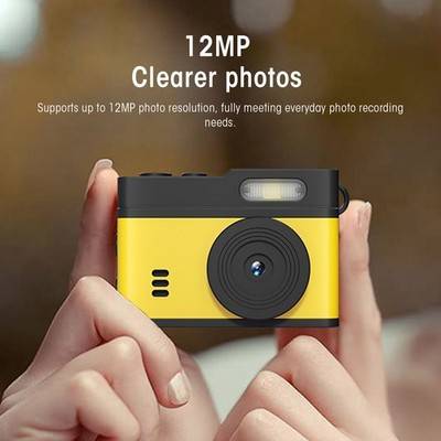 Keychain Camera with Rotatable Screen 0.96-inch Display - Yellow