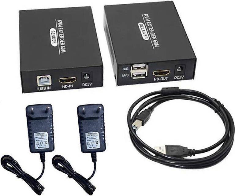 Usb ethernet extender 60M HDMI Compatible KVM Extender