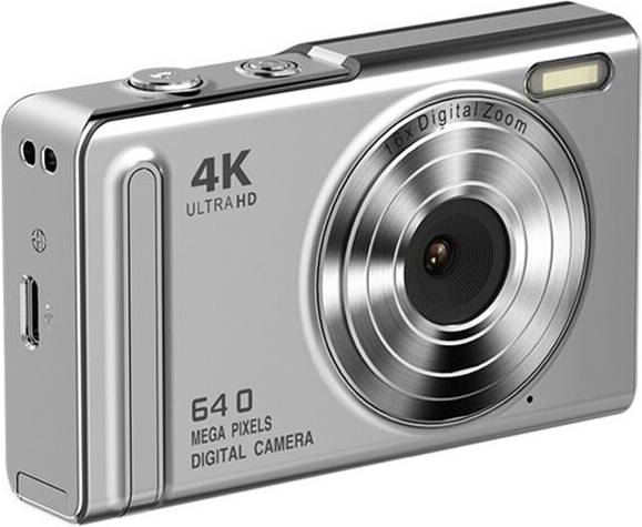 Exogio 4K Digital Camera LED Flash 64MP