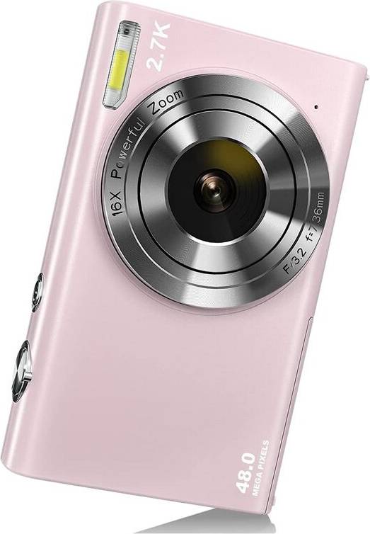 Torribaly Digitalkamera 2.7K 48 MP Vlogging - Rosa