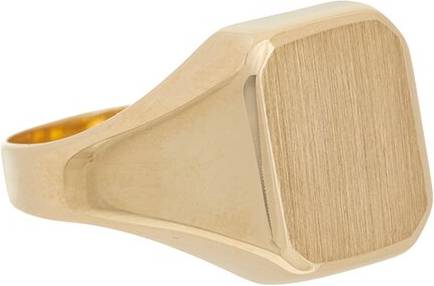 Italian Gold 10K Rectangular Signet Ring