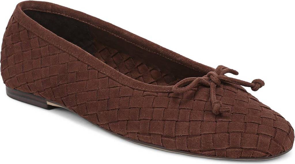 Ruthie Suede Flats Java Brown