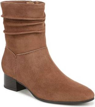 Vionic Remi Block Heel Short Boot - Hazelnut Suede