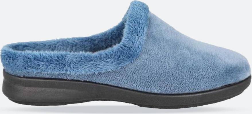 Db Wide Fit Rug Mule Slippers - Sky Blue