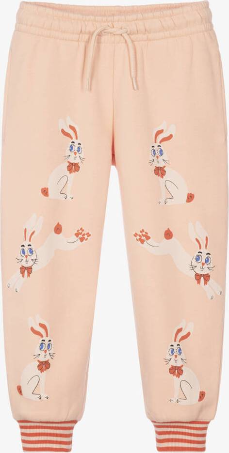 Mini Rodini Rabbit Sp Cuffed Sweatpants - Pink