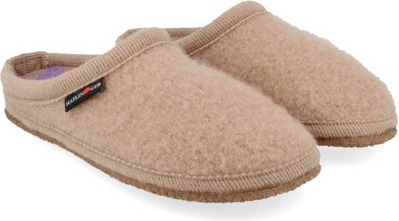 Haflinger Walktoffel Striped Innetofflor - Beige