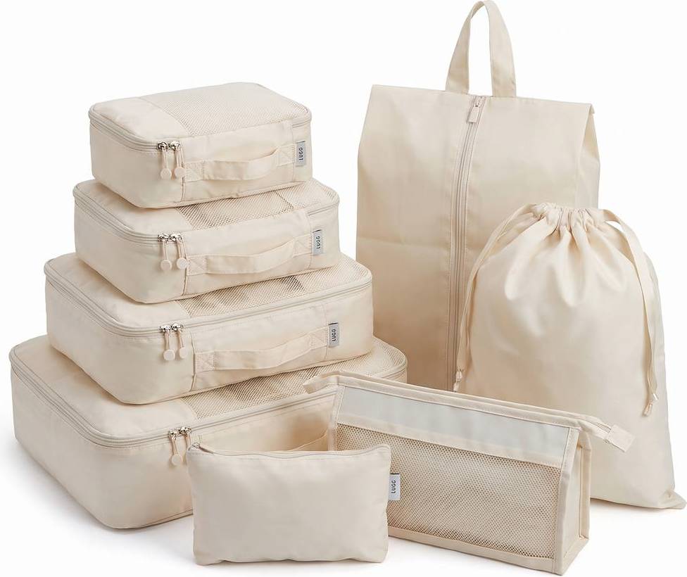 Lugg 8 Set Compression Packing Cubes Slate Blue