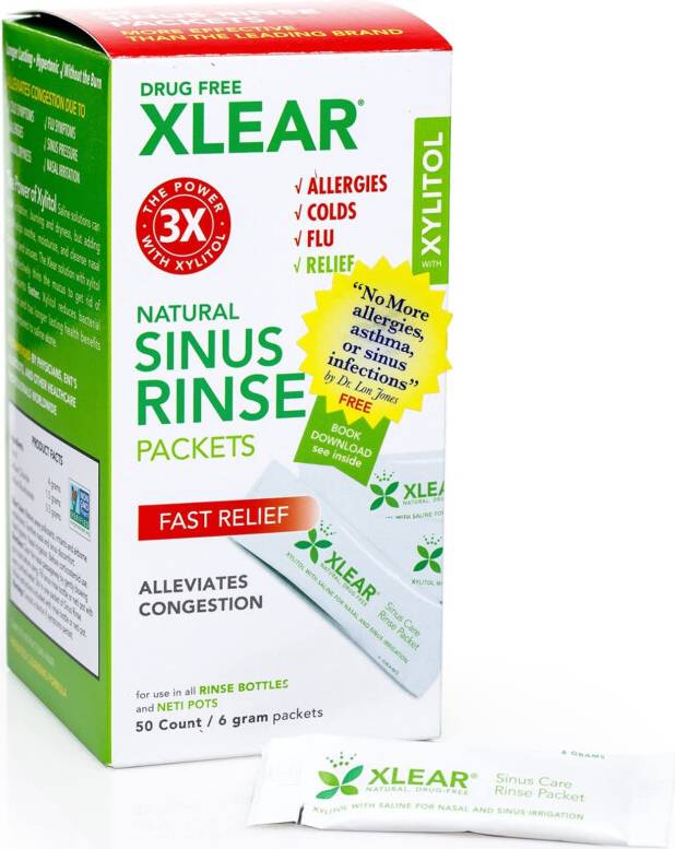 Natural Sinus Rinse Packets 50 Count