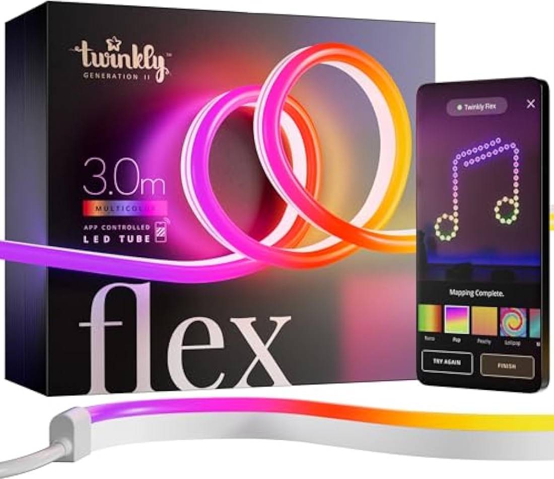 Twinkly led Twinkly Flex 3m LED Tube Multicolor RGB Strip String Light & Light Strip