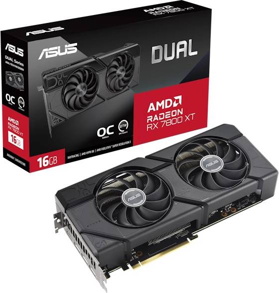 ASUS Dual Radeon RX 7800 XT OC Edition 16 GB Grafikkort