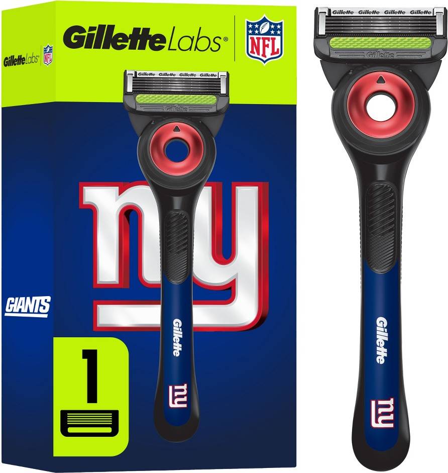 Gillette labs razor Gillette 5 Blade Reusable NFL Giants Razor