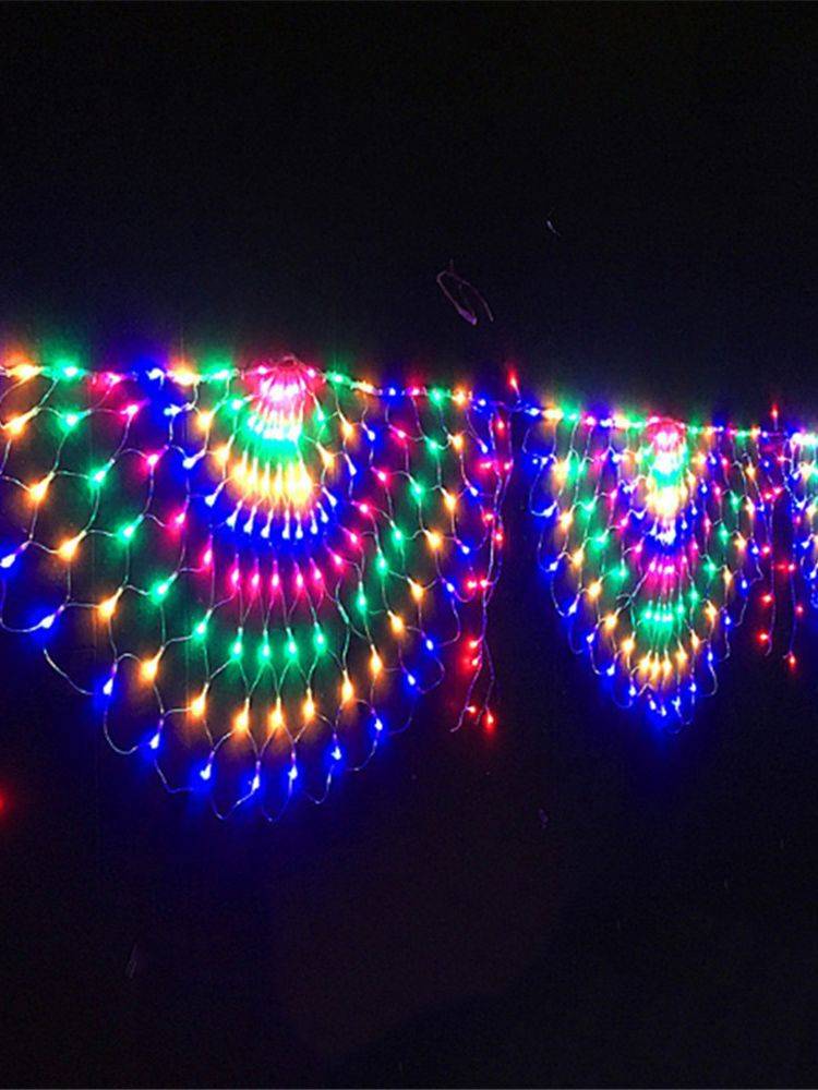 Trecaan 3X0.5M LED Peacock Net Lamp String Light