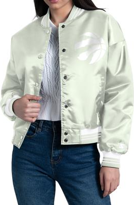 Starter Green Toronto Raptors Printed Script Jacket - Women's