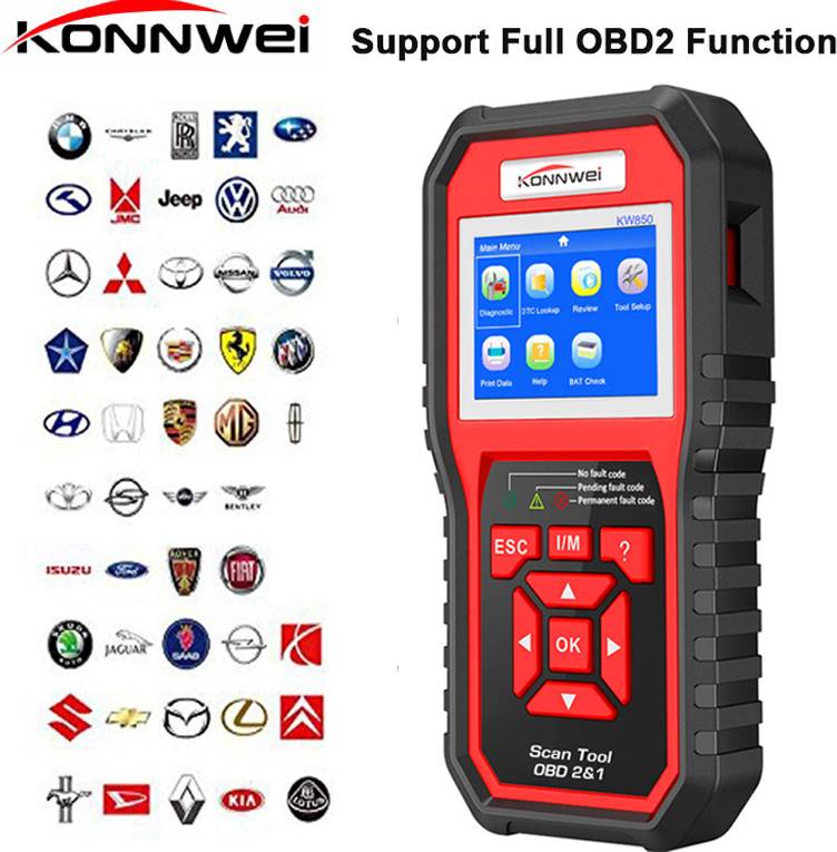 Obd reader Konnwei OBD2 Scanner Automotive Code Reader KW850 II EOBD Code Scanner