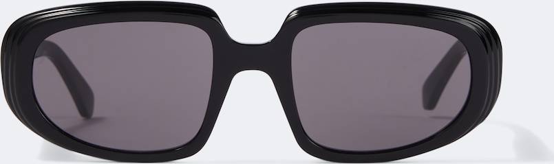 Mini Anagram Steps Rectangular Sunglasses - Black