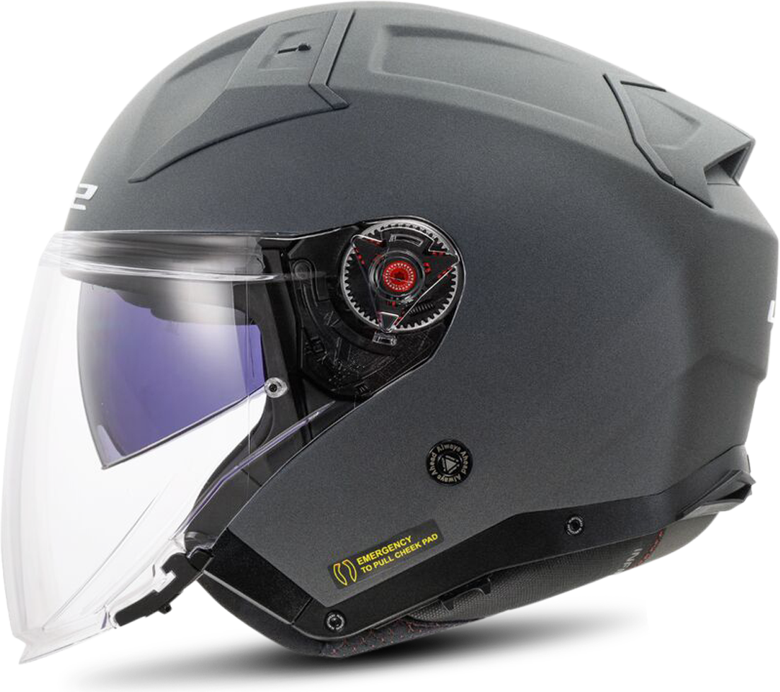 LS2 Infinity II Open Face Helmet Grey