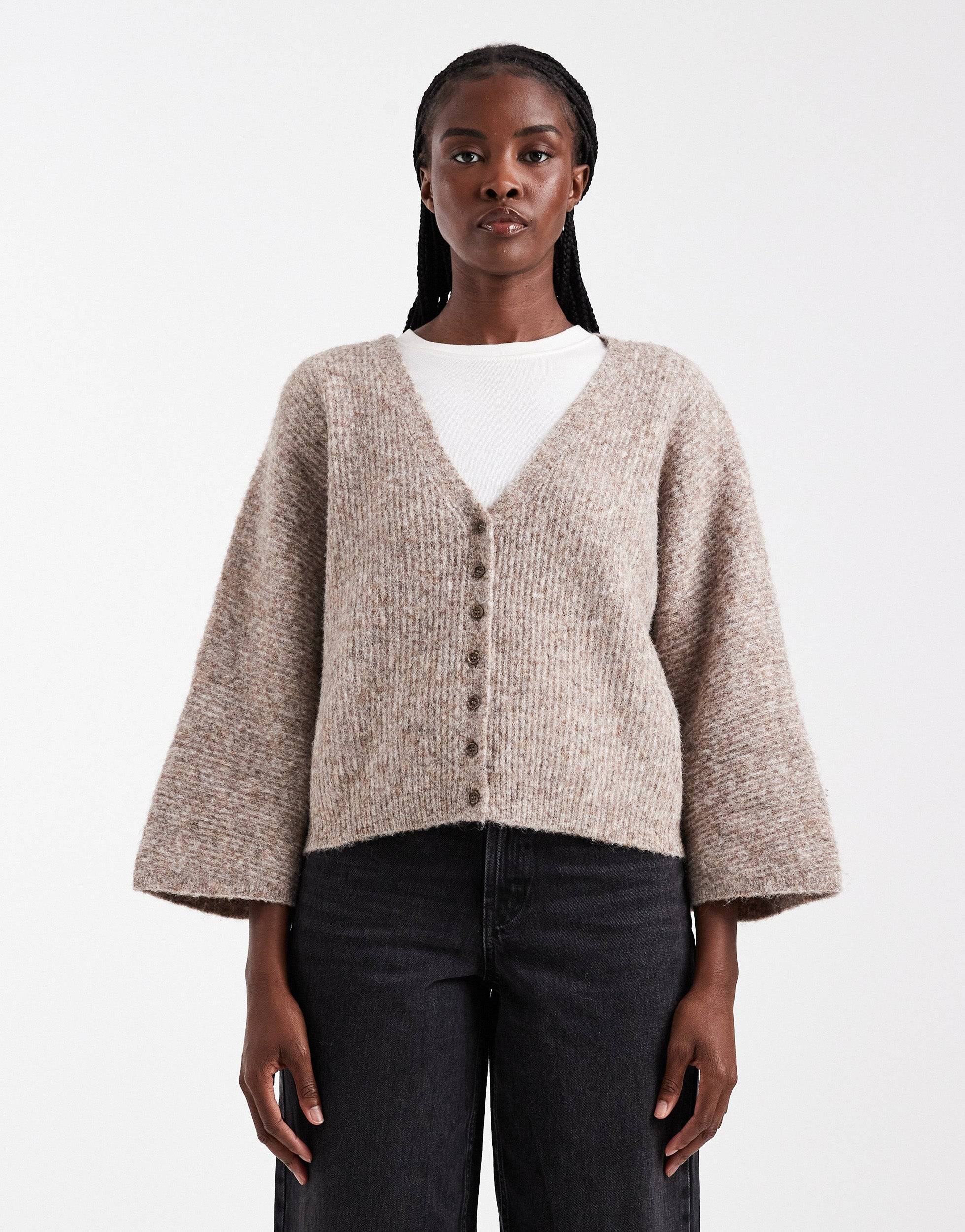 Cardigans En Maille Crème
