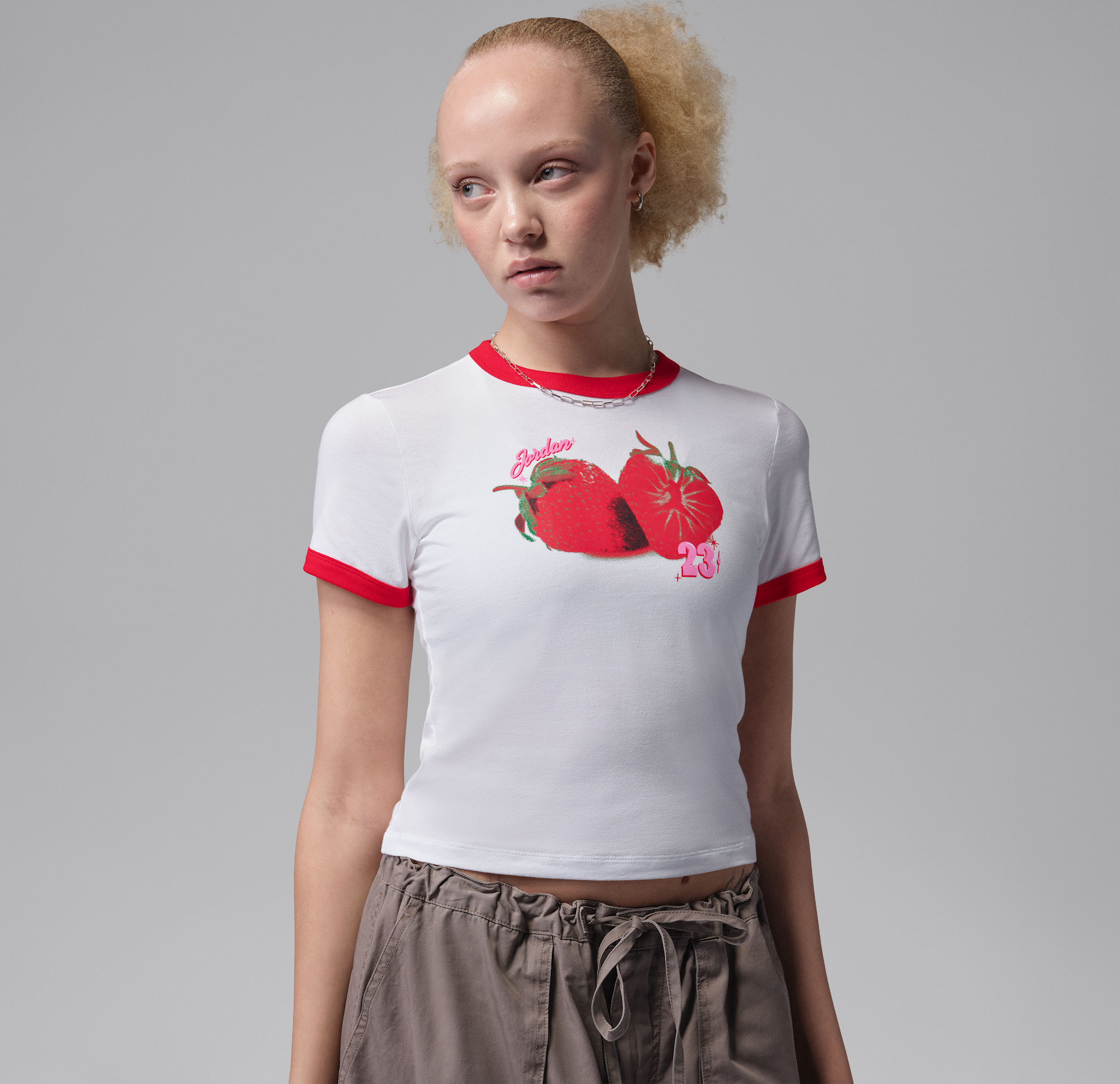 Jordan Ringer T-Shirt White/University Red