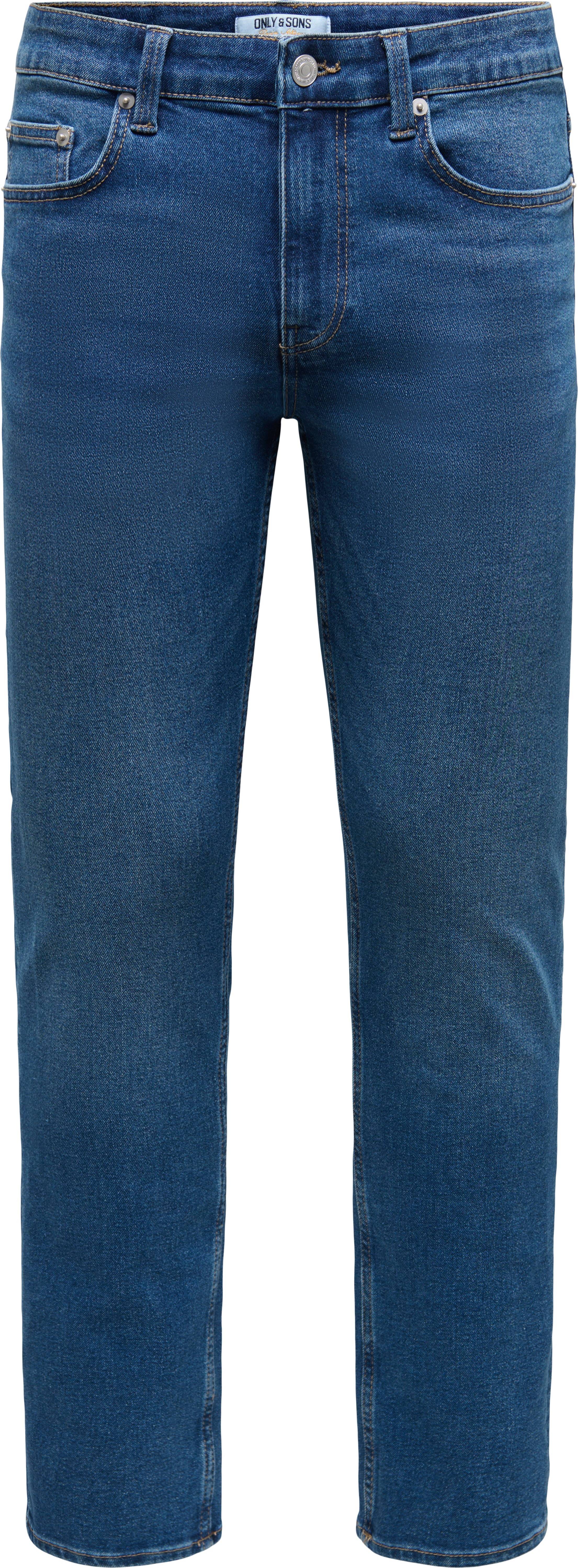 Only & Sons Mid Rise Straight Fit Jeans