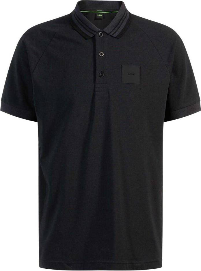 BOSS Collared Regular Raglan Polo Shirt - Dark Blue