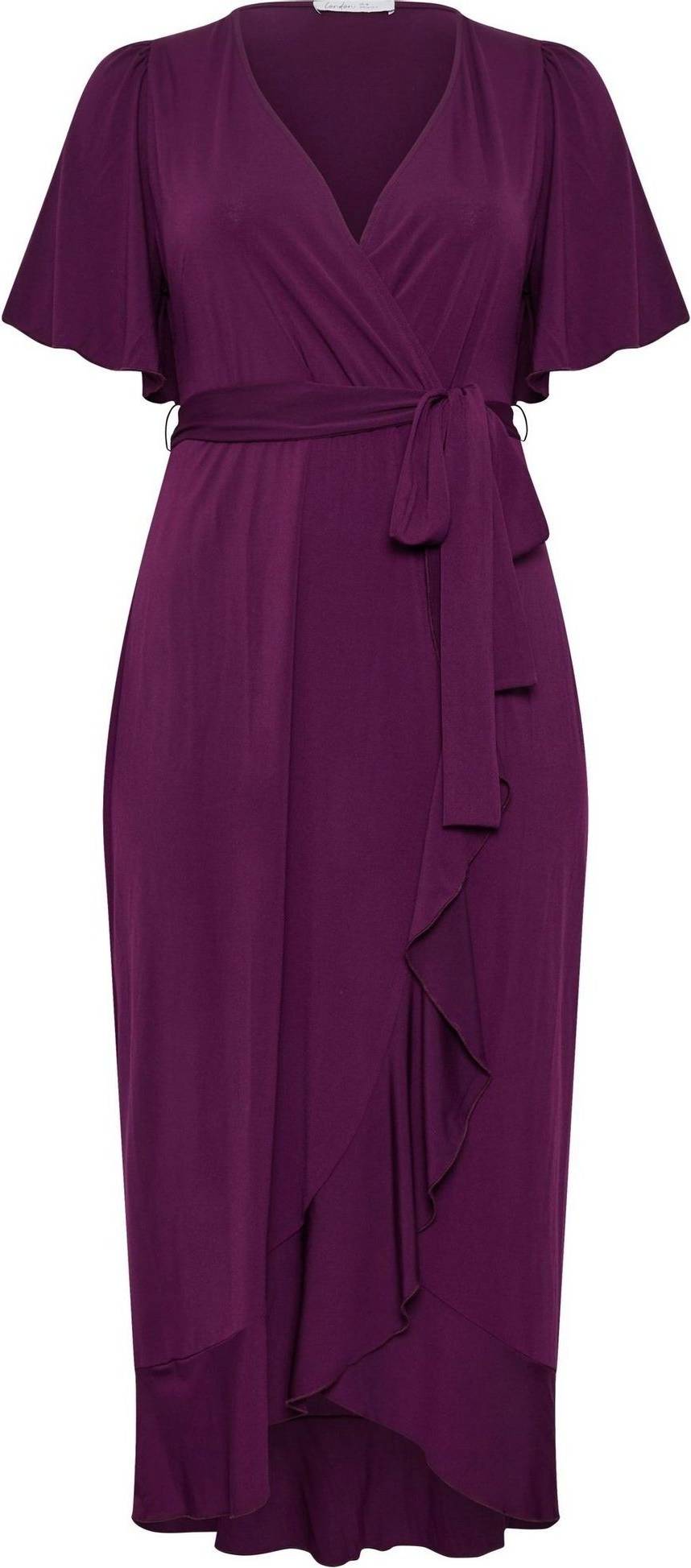 Yours Ruffle Wrap Maxi Dress - Purple