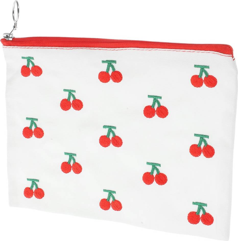 Zipper Makeup Bag Small Pouch Cherry Pattern