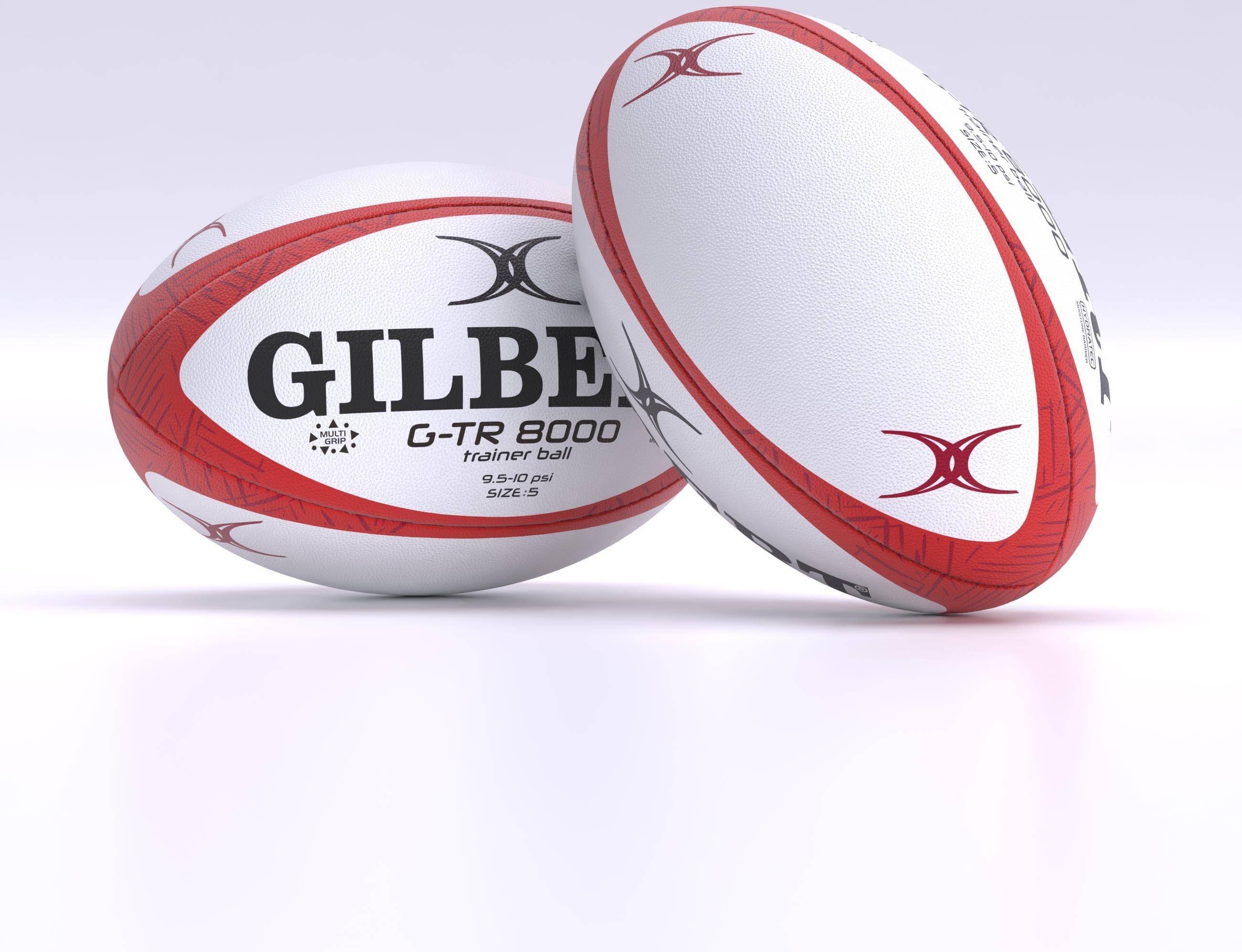 G-TR8000 Rugby Ball - Blanc/Rouge