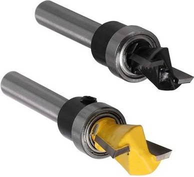 Sodial 1/4 Inch Shank Dovetail Joint Router Bits With Bearing Guide