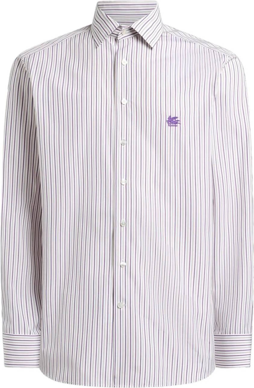 Etro Shirt Logo Rome With Striped Print - Multi