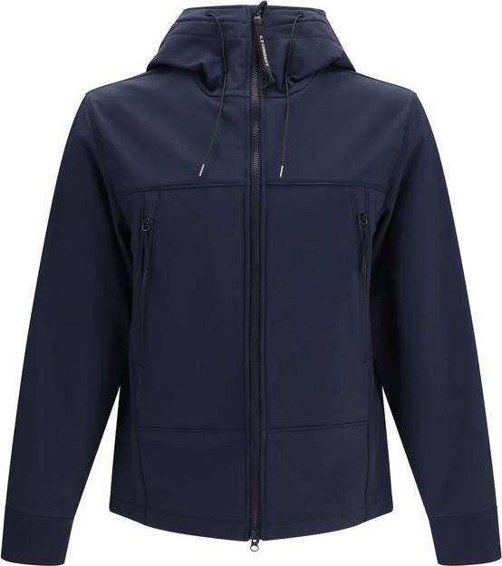 Blue Polyester Shell Jacket