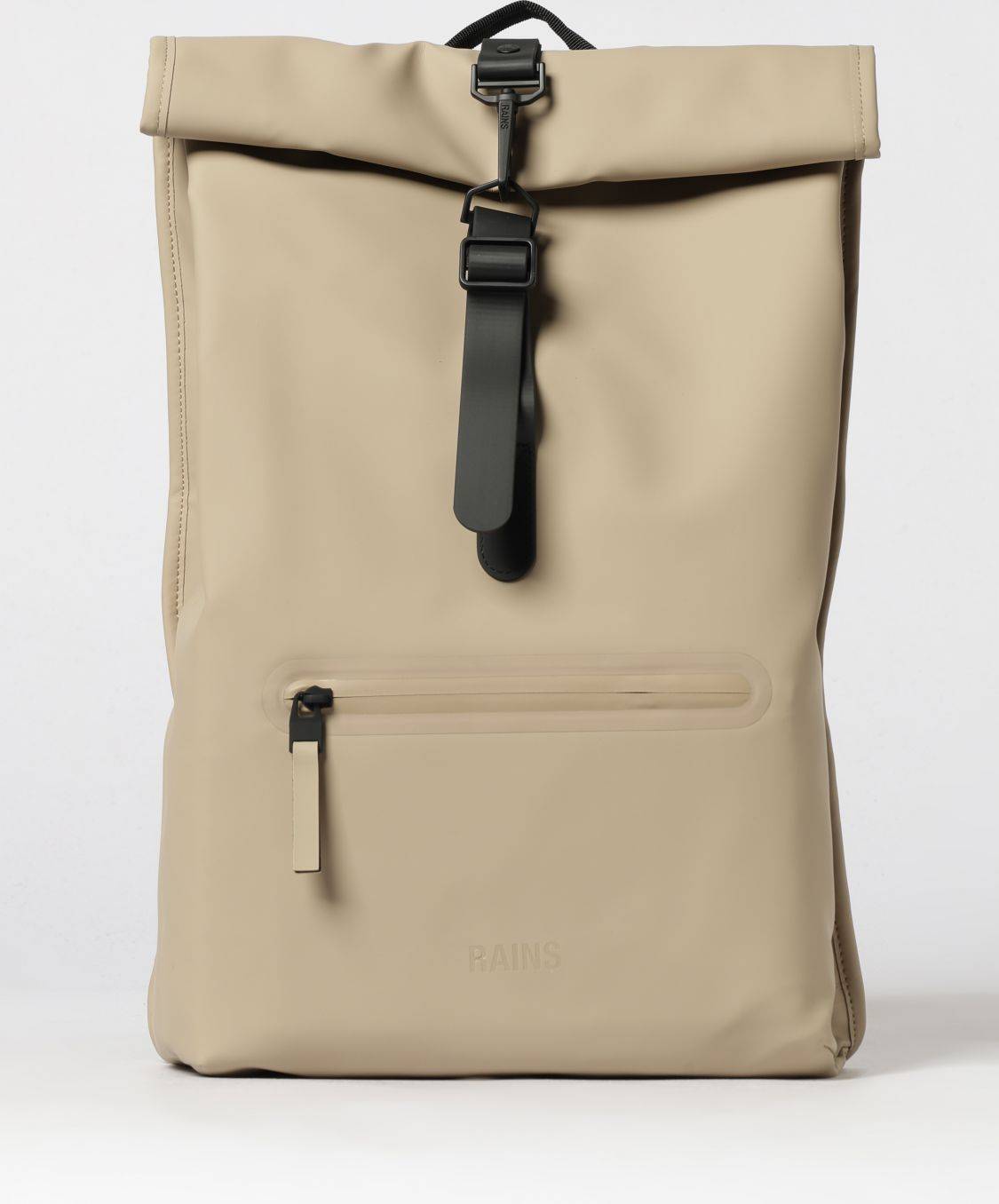 Rains rolltop backpack Rains Rolltop Rucksack Waterproof Polyester Backpack Hook Closure - Beige